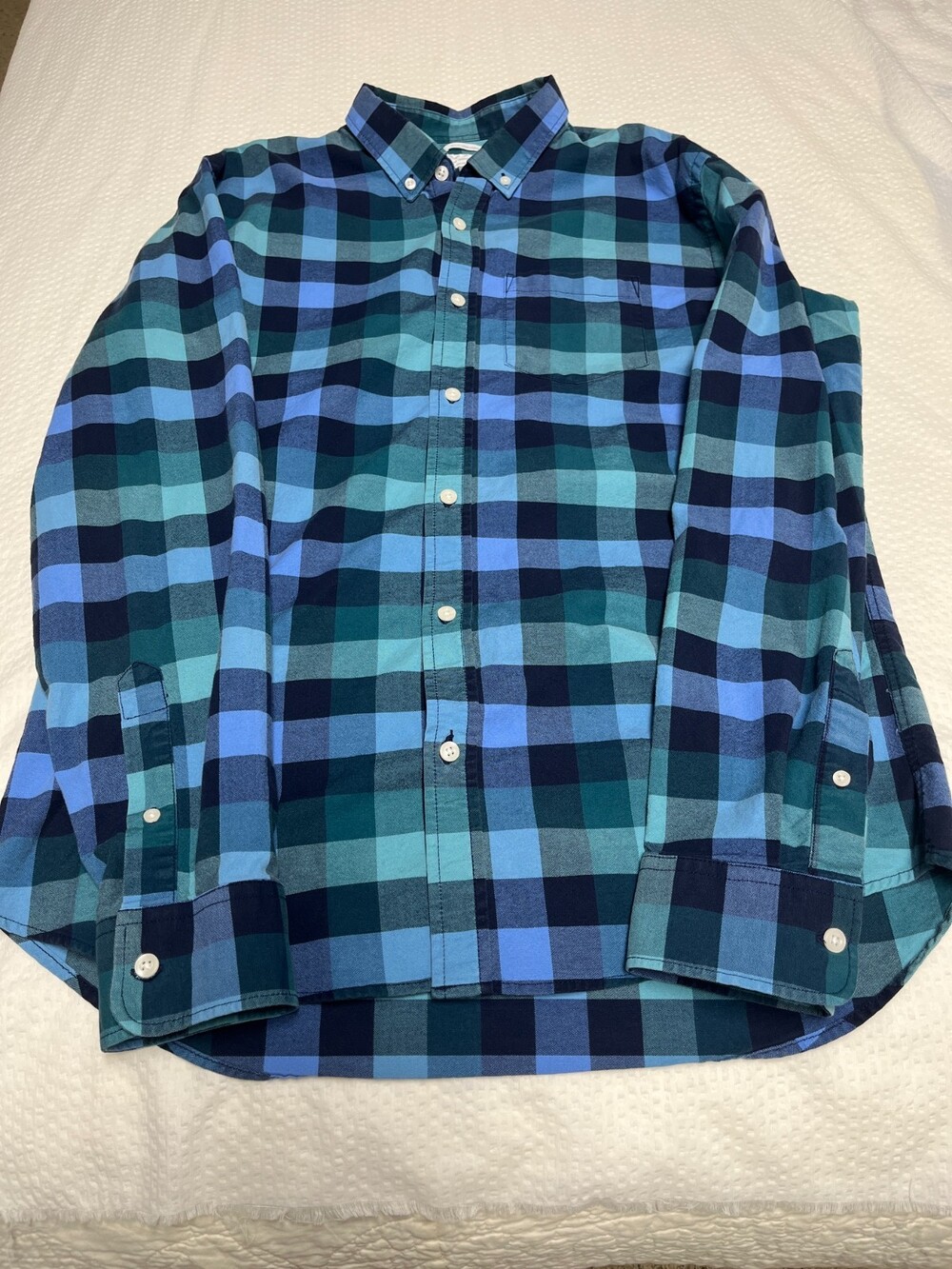 Men's Old Navy plaid shirt multi color large slim fit button down